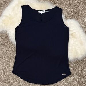 NWT Calvin Klein Women's Navy Blue Scoop Neck Tank Top Size M
